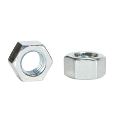 08FNCZ-038 Low Carbon Steel Finished Hex Nut, Zinc-Plated 3/8 in., 16 TPI