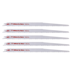 Malco® BiMetal Wood Cutting Reciprocating Saw Blades with Variable Pitch Teeth 12&quot;, 5/7 TPI (5pk)
