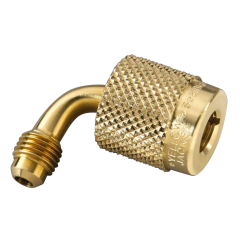 Yellow Jacket® SealRight™ Quick Coupler 1/4&quot; 90° Female x 1/4&quot; Male Flare