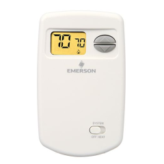 Emerson 70 Series™ Non-Programmable Thermostat 1H, 3Vdc (2 AAA - Conventional)