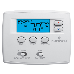 Emerson Blue™ Series 5+1+1/1 Hour Programmable Thermostat 1H/1C, 24Vac/3Vdc (2 AA)