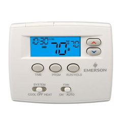 Emerson Blue™ Series 5+1+1/1 Programmable Thermostat 1H/1C, 24Vac/3Vdc (2 AA)