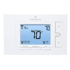 Emerson 80 Series™ 7/5+1+1 Day Programmable Thermostat 2H/2C (2H/1C HP), 24Vac/3Vdc (2 AA)
