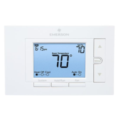 Emerson 80 Series™ 7/5+1+1 Day Programmable Thermostat 2H/2C (4H/2C HP), 24Vac/3Vdc (2 AA)