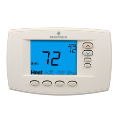 Emerson Blue™ Easy Reader 7 Day Programmable Thermostat 2H/2C (4H/2C HP), 24Vac/3Vdc (2 AA)