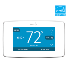 Emerson Sensi Smart Thermostat with Wi-Fi 2H/2C (4H/2C HP), 24Vac (Humidity Control)