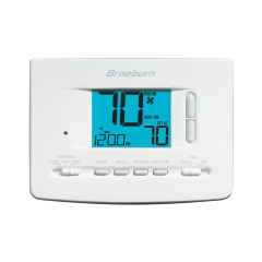 Braeburn® 7/5+2 Day Programmable Thermostat 1H/1C, 24Vac/3Vdc (2 AA)