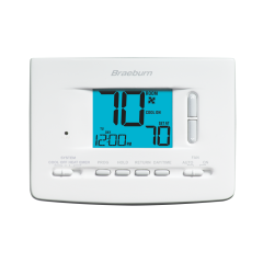 Braeburn® 7/5+2 Day Programmable Thermostat 2H/2C (2H/1C HP), 24Vac/3Vdc (2 AA)
