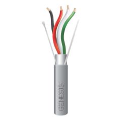 Genesis® Stranded-Shielded Riser Cable 14 AWG, 4-Conductors, 250&#039; (Gray)