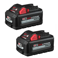Milwaukee® M18™ REDLITHIUM™ HIGH OUTPUT™ XC6.0 Battery Pack 18V, 6Ah (2pk)