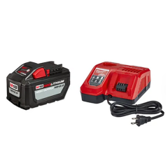 Milwaukee® M18™ REDLITHIUM™ HIGH OUTPUT™ HD12.0 Battery Pack with Rapid Charger 18V, 12Ah