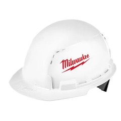 Milwaukee® Front Brim Vented Hard Hat with 4-Point Ratcheting Suspension Type 1 Class C (Large Logo)