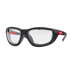 Milwaukee® Performance Safety Glasses with Gasket (Black Frame - Clear Lenses)