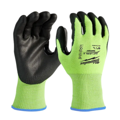 Milwaukee® High Visibility Cut Level 2 Polyurethane Dipped Gloves (L)