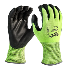 Milwaukee® High Visibility Cut Level 4 Polyurethane Dipped Gloves (L)