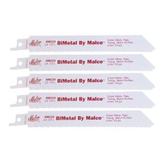Malco® BiMetal Metal Cutting Reciprocating Saw Blades 6&quot;, 24 TPI (5 pk)