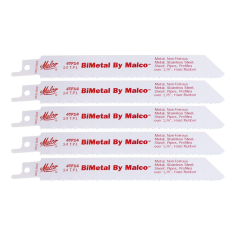 Malco® BiMetal Metal Cutting Reciprocating Saw Blades 6&quot;, 14 TPI (5 pk)