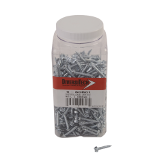 DiversiTech® 5-SCR81 Sheet Metal Screws with Taper Point 5/16 in. Slotted Hex Head, 1 in. L, #8 (500 pk)