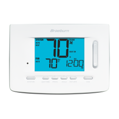 Braeburn® 7/5+2 Day Programmable Thermostat 2H/2C (3H/2C HP), 24Vac/3Vdc (2 AA)