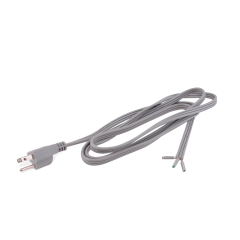 6&#039; Power Supply Cord 110Vac, 14 AWG, Straight Plug (Gray)