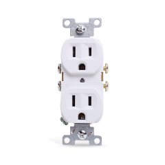 Two-Duplex Receptacle 15A, 125Vac (White)