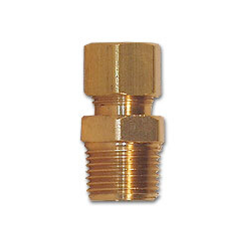 68-48 Brass Male Hex Adapter 1/4 in. Flare x 1/2 in. MPT (NPTF)