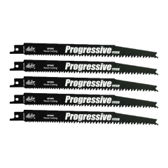 Malco® High Carbon Steel Wood Cutting Reciprocating Saw Blades 8&quot;, Progressive Pitch (5pk)