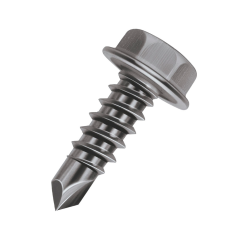 Malco® Bit-Tip® Screws with Drill Point, 1/4 in. Hex Head, 1/2 in. L, #8 (500 pk)
