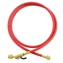 JustBetter® KOBRA® Gasket Seal Quarter-Turn Ball Valve Charging Hose 800 psi, 1/4&quot; x 1/4&quot; x 60&quot; (Red)