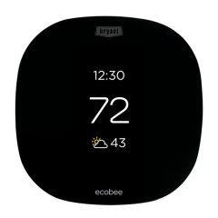 ecobee 3 Lite Smart Thermostat with InteliSense™ &amp; Wi-Fi, Powered by Bryant® 2H/2C (4H/2C HP), 24Vac (Builders)
