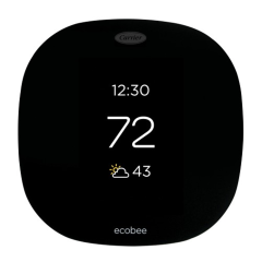 ecobee 3 Lite Smart Thermostat with InteliSense™ &amp; Wi-Fi, Powered by Carrier® 2H/2C (4H/2C HP), 24Vac (Builders)