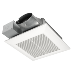 Panasonic WhisperValue® ENERGY STAR® DC™ Certified Humidity Sensing Ventilation Fan 4 in. Oval Duct, 50-100CFM, 0.9 Sones, 120Vac (Wall Mountable, Multi Speed)