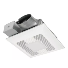 Panasonic WhisperValue® ENERGY STAR® DC™ Certified Ventilation Fan with Light 4 in. or 6 in. Oval Duct, 50 to 110, 0.9 Sones, 120Vac (Wall Mountable, Multi-Speed)