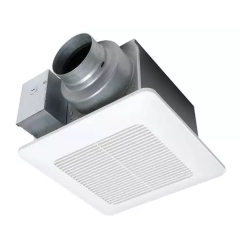 Panasonic WhisperCeiling® DC™ ENERGY STAR® Certified Ventilation Fan 4 in. or 6 in. Round Duct, 50 to 110CFM, 0.3 Sones, 120Vac (Multi-Speed)