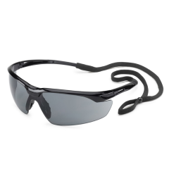 Conqueror® Safety Glasses (Black Frame - Gray Lenses)
