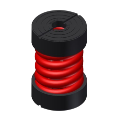 Mason Industries Single Spring Isolation Mount, 7/16&quot;, 1.10&quot; Deflection, 33lbs. (Unhoused)