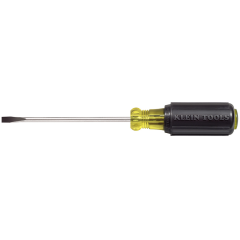 Klein Tools® Cabinet-Tip Slotted Screwdriver with Round Shank 3/16&quot; x 4&quot;