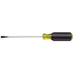 Klein Tools® Cabinet-Tip Heavy-Duty Slotted Screwdriver with Round Shank 1/4&quot; x 6&quot;