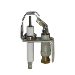 Combination intermittent pilot burner and igniter with left tip