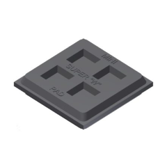 Mason Industries 2x2 Mini Super W Waffle Pad, 18&quot; x 18&quot; x 3/8&quot;, 180lbs. per Square