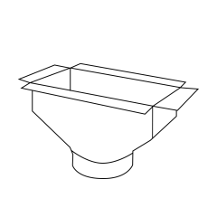 8&quot; Ceiling Box with Flange 12&quot; x 6&quot; (Sealed)