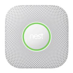 Nest Protect 2nd Generation Smoke &amp; Carbon Monoxide Detector 9Vdc (Battery Operated - 6 AA)