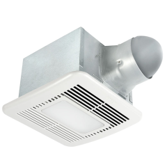 Delta BreezSignature ENERGY STAR® Certified Humidity Sensing Ventilation Fan with Light 4 in. or 6 in. Round Duct, 80 to 110CFM, 0.3 Sones, 120Vac (Multi-Speed)