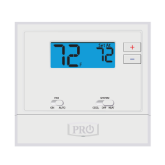 Pro1 T601-2 Non-Programmable Thermostat 1H/1C, 24Vac/3Vdc (2 AA - Builders)