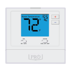 Pro1 T601-2 Non-Programmable Thermostat 1H/1C, 24Vac/3Vdc (2 AA)