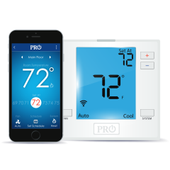 Pro1 T721i 7 Day Programmable Thermostat with Wi-Fi (Prog. Through App Only), 1H/1C (2H/1C HP), 24Vac