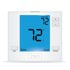 Pro1 T751 Non-Programmable Thermostat 2H/2C (3H/2C HP), 24Vac/3Vdc (2 AA)