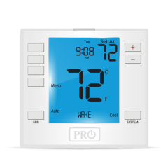 Pro1 T755 7/5+1+1 Day Programmable Thermostat 2H/2C (3H/2C HP), 24Vac/3Vdc (2 AA)