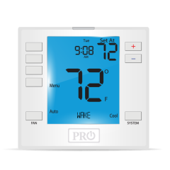 Pro1 T755S 7/5+1+1 Day Programmable Thermostat 2H/2C (3H/2C HP), 24Vac/3Vdc (2 AA - Remote Sensor Capable)