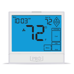 Pro1 T955 7/5+1+1 Day Programmable Thermostat 2H/2C (3H/2C HP), 24Vac/3Vdc (2 AA)